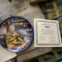 Authenticated Signed Decorative Star Trek Plates