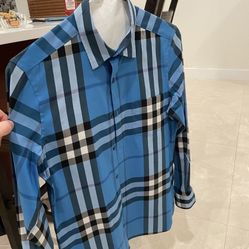 Small Burberry Blue Men’s Button Down Brand New