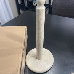 Marble Paper Towel Holder 12.5 Inch Handmade Verona Countertop Stand for Kitchen & Bathroom, Elegant Stone Design, Paper Towels Organizer, Home Essent