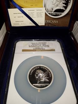 5oz Silver Libertas Americana Monnaie De Paris PF 70 Ultra Cam 