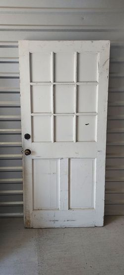 Old Vintage Solid Wood 9-Lite Entry Exterior Project Door 36x79.5