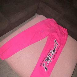2021 Sp5der P*nk Sweatpants 'Pink'