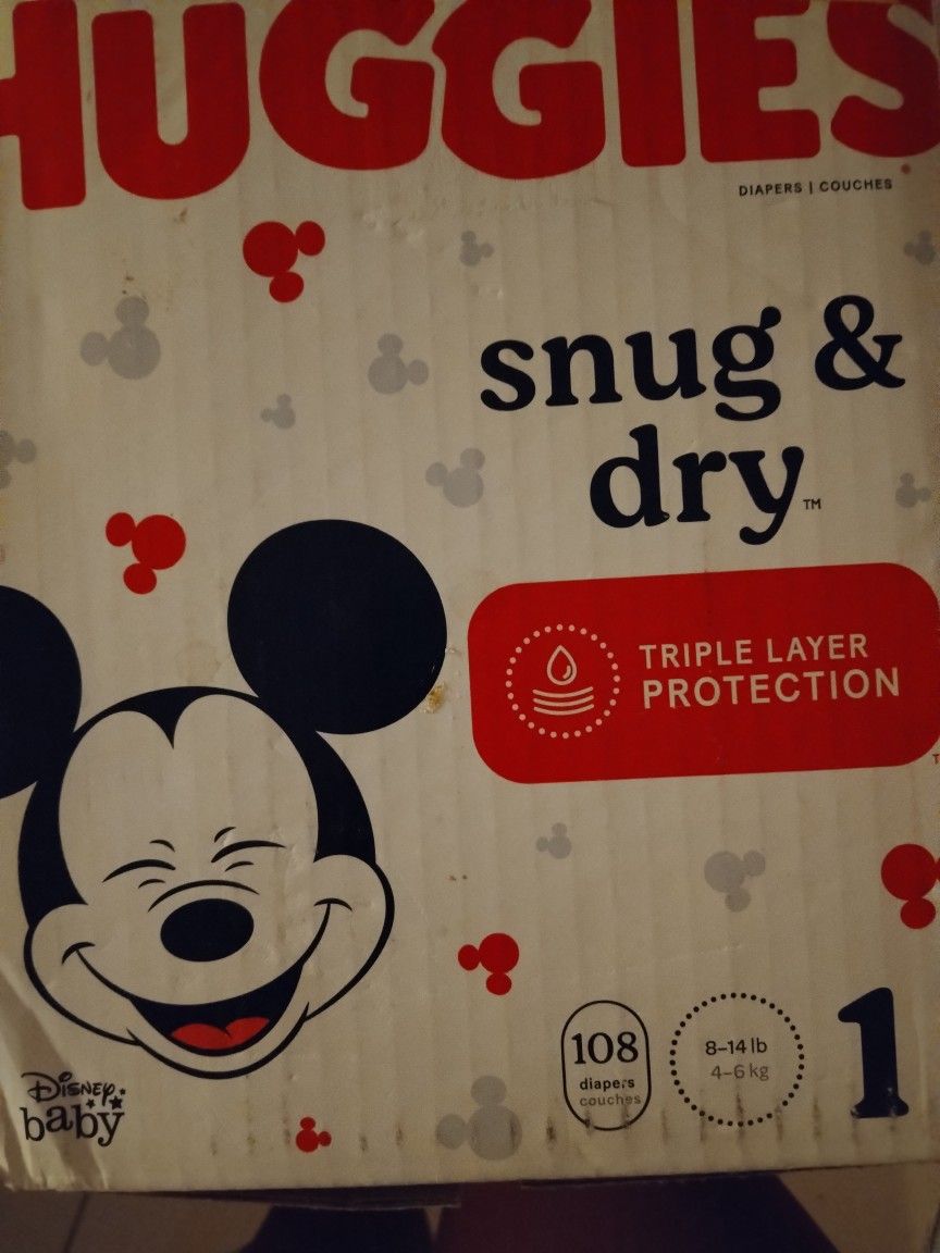 Brand New Huggies Diapers Size 1