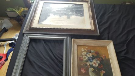 Paintings and a frame
