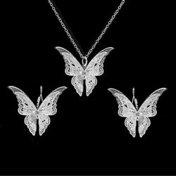 Silver Butterfly Set