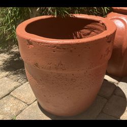 13” Tapered Terracotta Pot: 13”W x 12”H