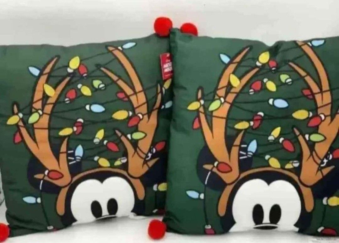 New Disney Mickey Antlers Throw Pillow  You Get Set Of 2 $30 for both