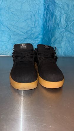 Volcom Black Canvas Steel Toe Sneakers Gum Sole