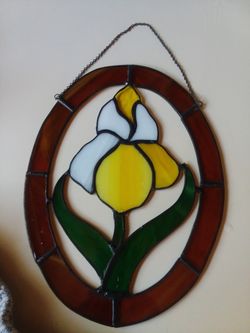 Stained Glass Yellow Flower