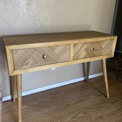Baxton Studio Mae Brown Rectangle Wood Console Table