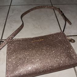 Michael Kors Purse Rose Gold Glitter 
