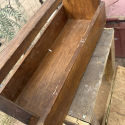 Handmade Divided Wood Tool Tote