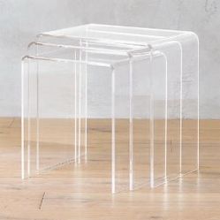 CB2 3-Piece Peekaboo Acrylic Nesting Table Set
