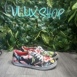 Vans Women's Hawaiian Tropical Floral Hibiscus Shoe Sneaker Size 7.5