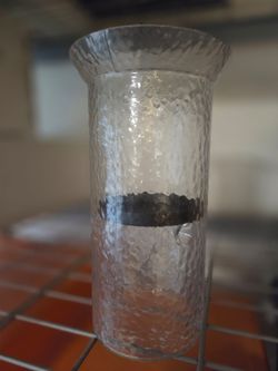 Glass textured candle holder 10x6, had removable plate for options NEW GIFTABLE $10.00 ea. Have several