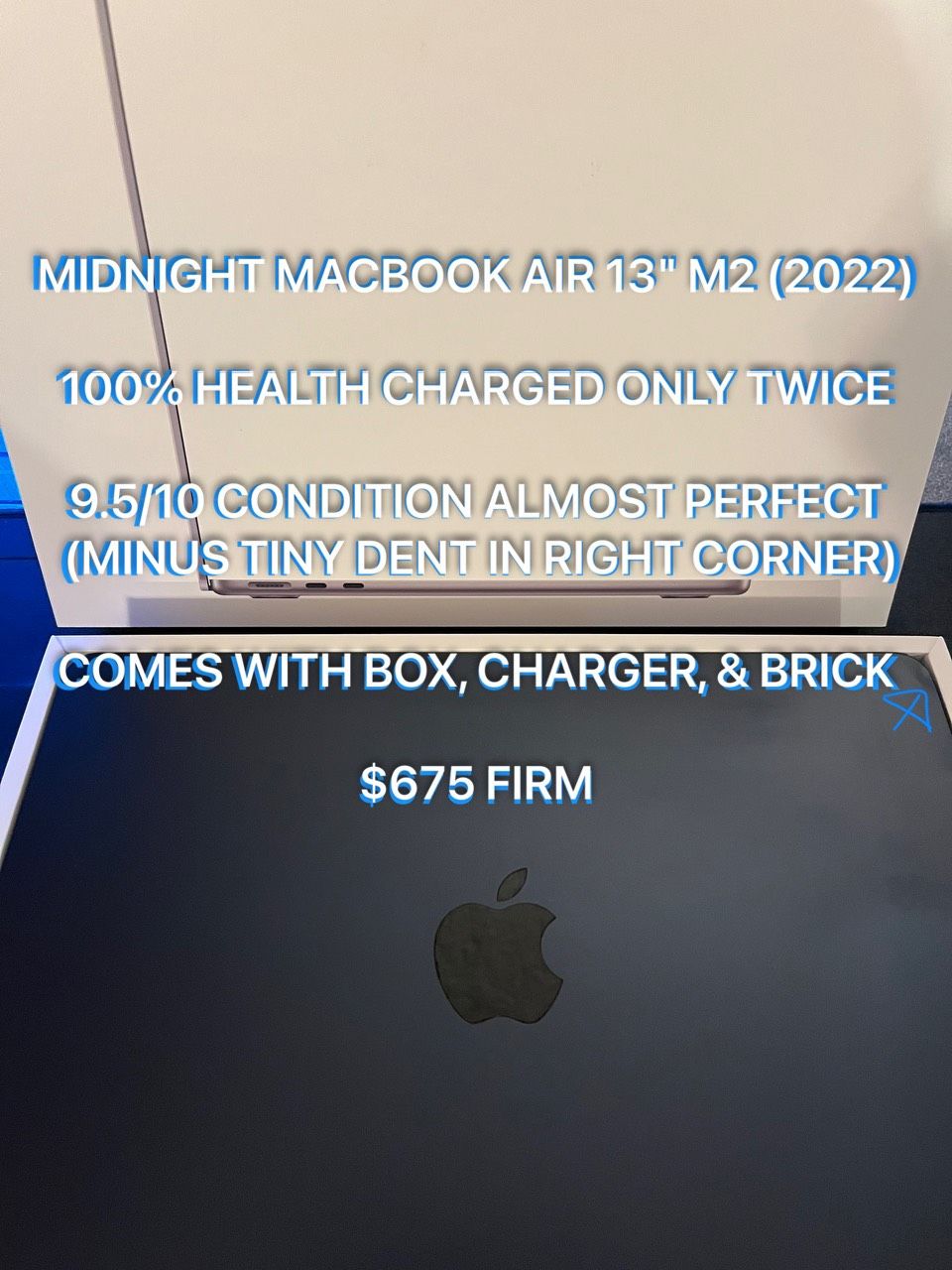 MIDNIGHT APPLE MACBOOK AIR 13β M2 (2022)