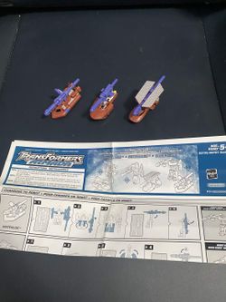 Complete 2003 Transformers Armada Sea Mini-Con Team 3-Pack Manual Boats