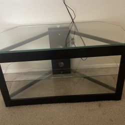 Glass and Metal Tv Stand
