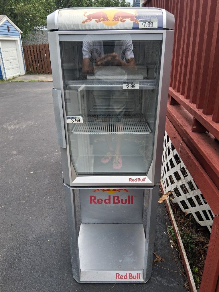 Redbull Store Display Mini Fridge W/stand
