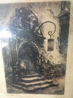 Old Door Painting Signed