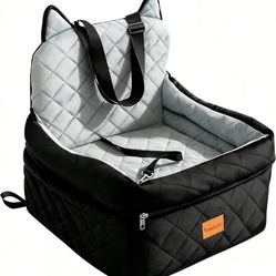 Brand New Unopened   CABZOON Dog Car Seat for Small/Medium Dogs Up to 35lbs,Elevated Cushion Fits in Front/Back Seat,Travel Safety Per Car Bed with Wa