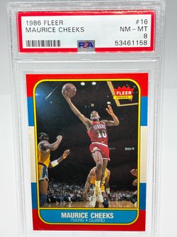 1986 Fleer Maurice Cheeks #16 PSA 8 NM-MT