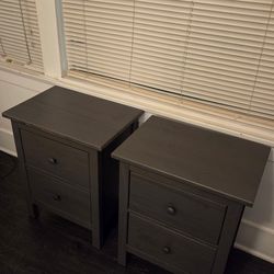 Ikea Dark Gray Hemnes Nighstands