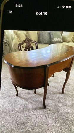 Vintage Kidney Shape  writing desk branch design, 1940s