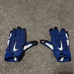 2XL Nike blue Padded Lineman Gloves