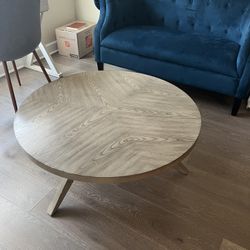 Wood coffee table