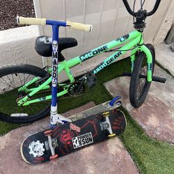   MADD Gear Pro Freestyle Bike,  MADD Pro scooter,custom Skateboard