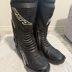 RST Tractech Evo 3 Boots Size US 10 EU 43 Motorcycle Shoes Black White