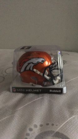 Autographed broncos helmet￼