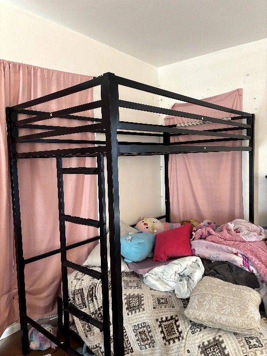 Sunrise Twin Metal Loft Bed Frame Only
