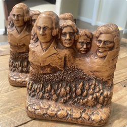 Vintage Mt Rushmore Bookends.
