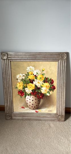 Canvas Flower Painting