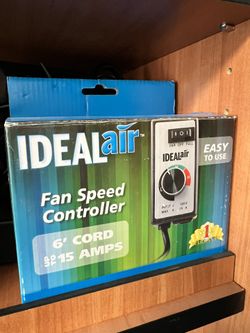 Ideal Air Fan Speed Controller 6’ Cord