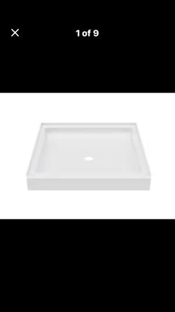 36 in. x 36 in. Single Threshold Shower Pan in White