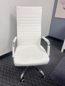 White Leather Chairs