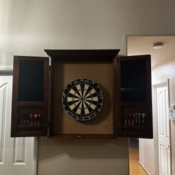 Dart Board + Barstool Chairs