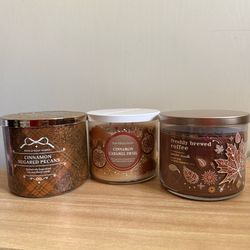NEW Bath & Body Works 3-Wick Candles – Fall/Winter Scents
