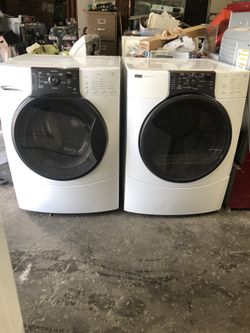 Frontload Kenmore washer and electric dryer can deliver