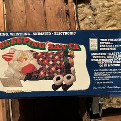 Vintage Sleeping Santa 