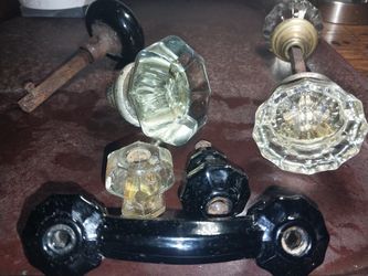 Glass Door Knobs, Black Drawer Pulls Antique...