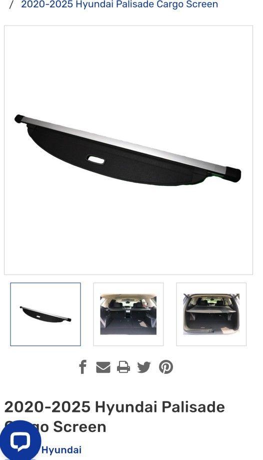 2020-2025 Hyundai Palisade Cargo Screen
And Roof Rails