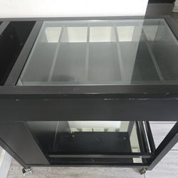 Bar/ Pantry Cabinet With Wheels