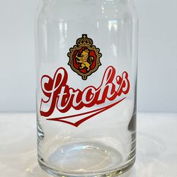 Breweriana ~ Stroh's Fire Brewed 16 oz. Beer Can Glass