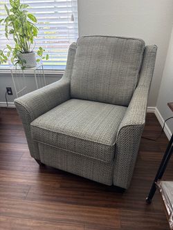 Gray Upholstered Accent Armchair