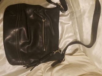 Leather Coach messenger bag with wallet
