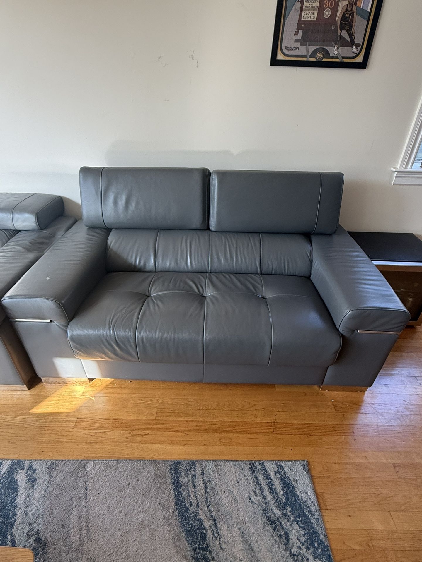 Grey Leather Couch